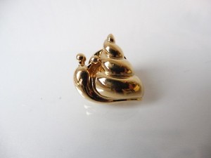 Authentic Beautiful Pin/ Brooch Snail with Large House Gold-Plated Pierre Lang!