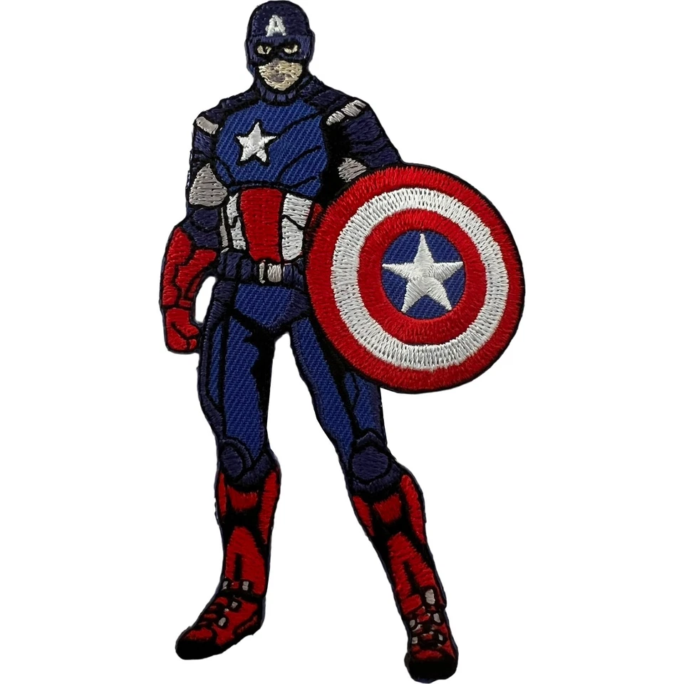 Captain America Patch Iron Sew On Clothes Shirt Superhero Decal Embroidery Badge