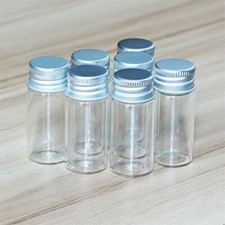 10ML Candy Glass Bottles Aluminum 10 100PCS Crafts Jars Perfume Lids Screw