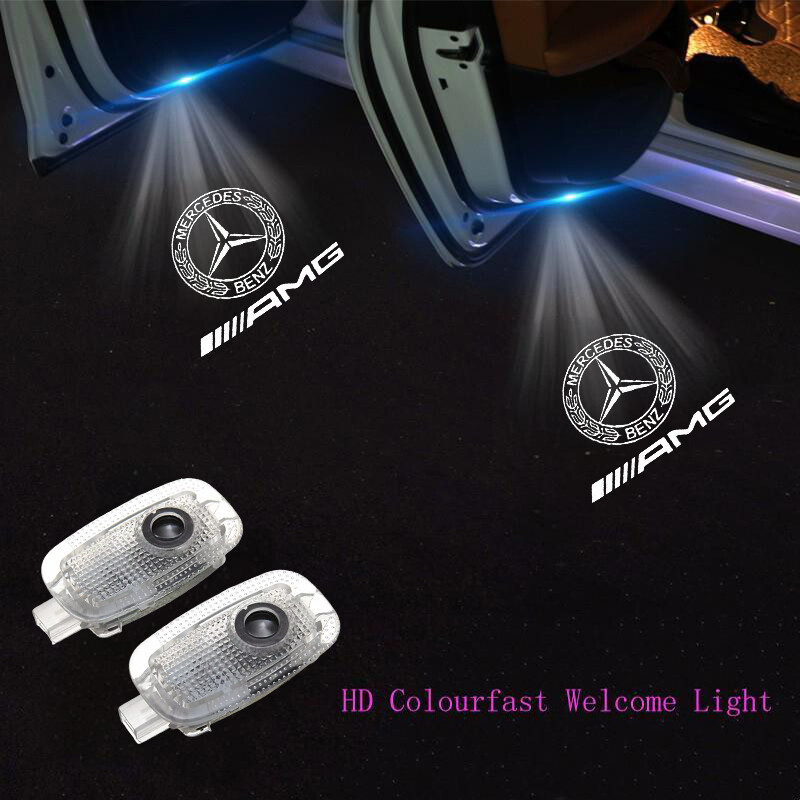 LED Door Courtesy Laser Puddle Lights Kit For Mercedes-Benz S Class 2008-2013 HD