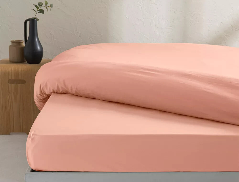 Drap-housse LINVOSGES 140x190 pour matelas épais New Blush