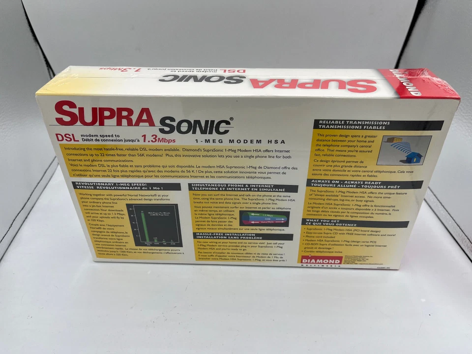 diamond suprasonic 1-meg hsa 1.3 mps Modem BRAND NEW SEALED VINTAGE - Image 2 of 4