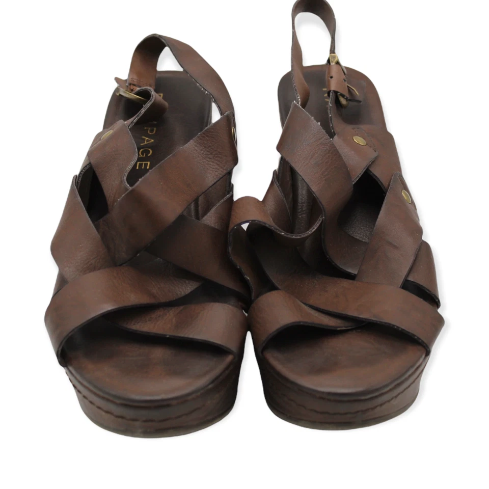 Sandalia plataforma Bellina Rampage para mujer 10M marrón Foto 3 de 4