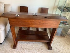 banco scuola vintage, restaurato, lungh.cm 115 h.cm 85 prof.cm 85, euro 1.000,00