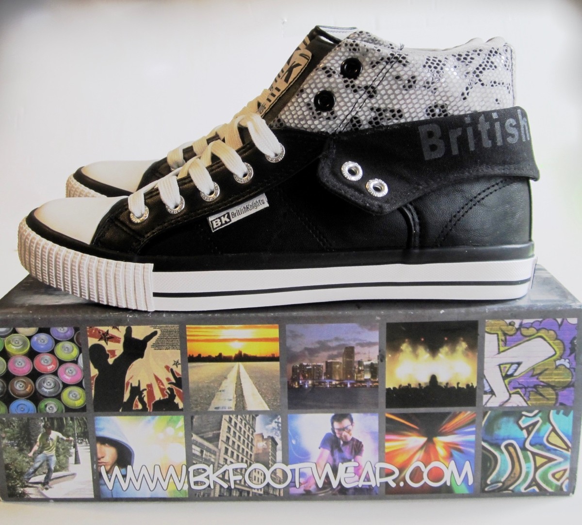 NEW! BRITISH KNIGHTS Kids Unisex High-Top Sneaker, Trainers, US