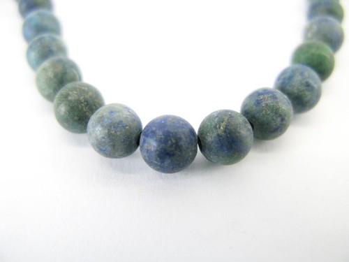 Azurite Fluorite Halskette, echte Natursteine Heilsteine Edelsteine, Modeschmuck - Bild 7 von 10