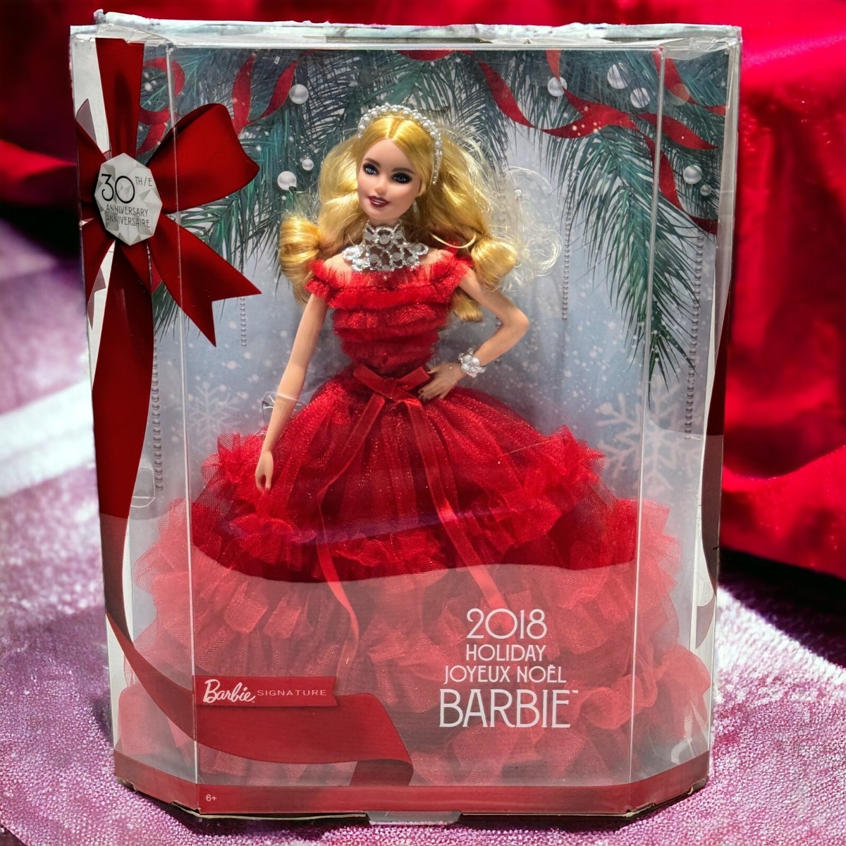 Barbie Collector Barbie Felices Fiestas 2018 Barbie Joyeux Noel