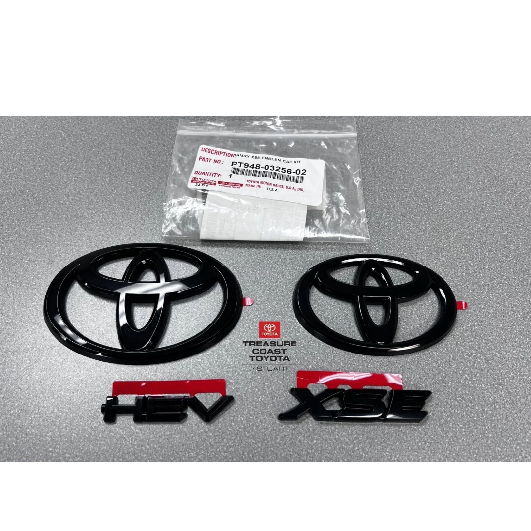 Genuine Oem Toyota 2025 Camry XSE Blackout Emblem Overlay Kit