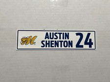 Austin Shenton Game Used Montgomery Biscuits Locker Room Nameplate