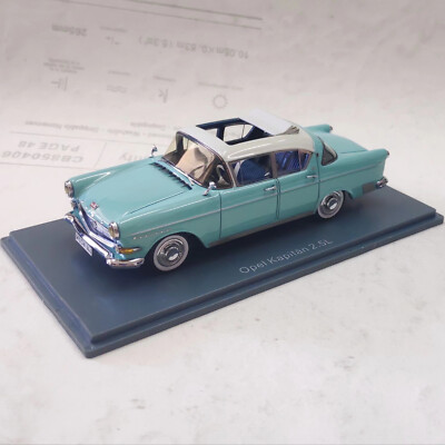 NEO 1/43 Scale Resin Model Opel Kapitan 2.5L Light Blue/White 1958