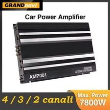 POTENTE AMPLIFICATORE x AUTO 7800 WATT 400 WATT RMS 4/3/2 CANALI CASSE-SUBWOOFER