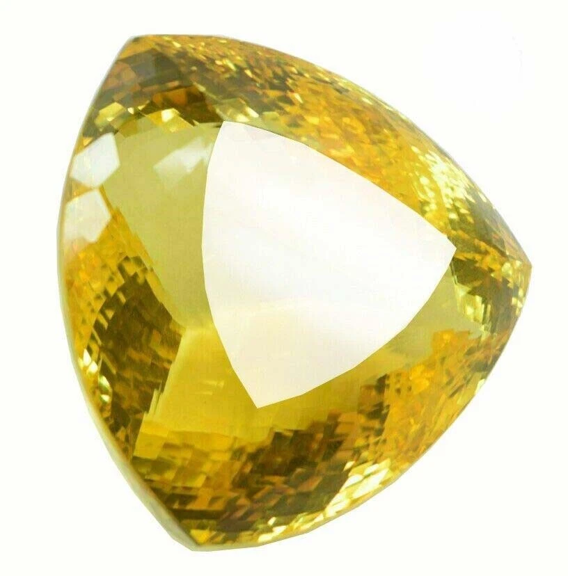 Natural Trillion Cut 2500 Ct EGL Certified Brazilian Big Yellow Citrine Gemstone - Image 2 of 4