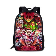 Alastor Hazbin Hotel Cartoon Backpack Cute for Boys Girls School Travel 17 Inch