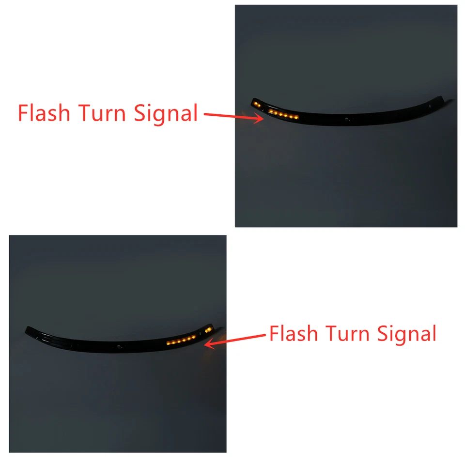 Ajuste de parabrisas LED señal de giro ahumado Len apto para Harley Street Tri Glide 14-23 Foto 4 de 4