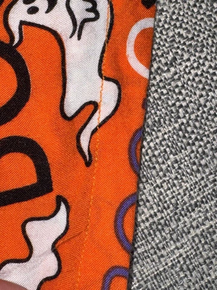 Camisa Hawaiana Halloween Para Hombre XL Ghost Boo 100% Rayón Naranja Fiesta De Colección Años 90 Foto 4 de 4