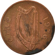 #958239 M&uuml;nze, IRELAND REPUBLIC, 2 Pence, 1976, SS, Bronze, KM:21