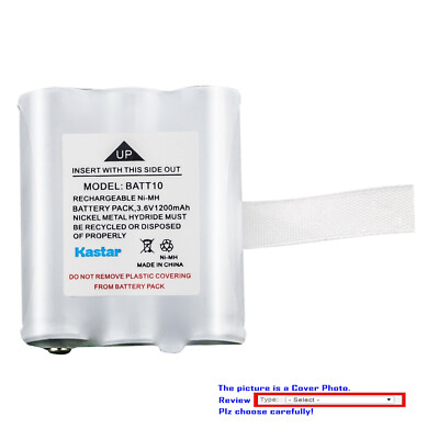 Kastar Ni-MH Battery 3.6V 1200mAh for Midland BATT10 BATT-10 AVP13 MID-AVP13