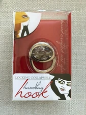 LSArts Locking Collapsible Purple Hand Crafted Art Handbag Hook Purse Hanger NEW