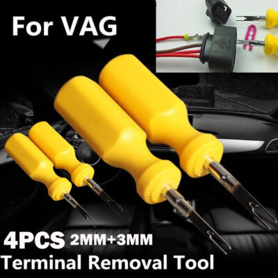4x Car Terminal Removal Tool Kit Wiring Connector Pin Release Puller For Audi VW