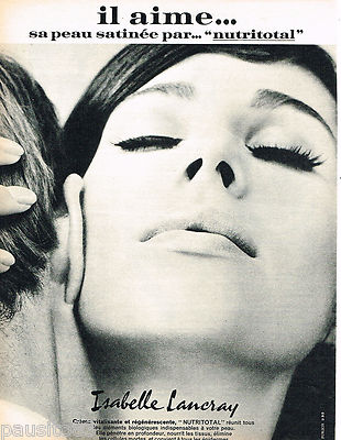 ADVERTISEMENT ADVERTISING 075 1966 ISABELLE LANCRAY cosmetics NUTRITOTAL