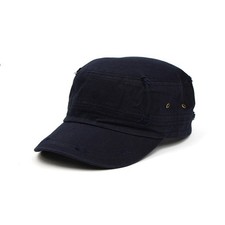 Unisex Mens Ripped Vintage Style Faded Military Hats Cadet Cap Navy