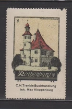German Advertising Stamp - Rothenburg, C.H. Trenkle Book Seller