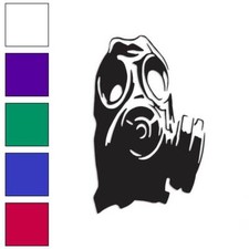 Gas Mask Vinyl Decal Sticker Multiple Colors Sizes 336