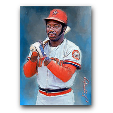 Jimmy Wynn #3 Art Card Limited 44/50 Edward Vela Signed (Houston Astros)
