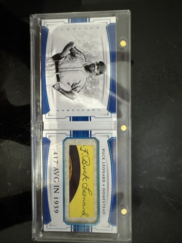 BUCK LEONARD 2018 NATIONAL TREASURES CUT SIGNATURE BOOKLET! #14/20! SP!