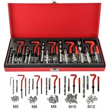 M5 M6 M8 M10 M12 Helicoil Thread Repair 131pcs Set Metric Rethreading Tool Kit M5 M6 M8 M10 M12 Helicoil Thread Repair 131pcs Set Metric Rethreading Tool Kit