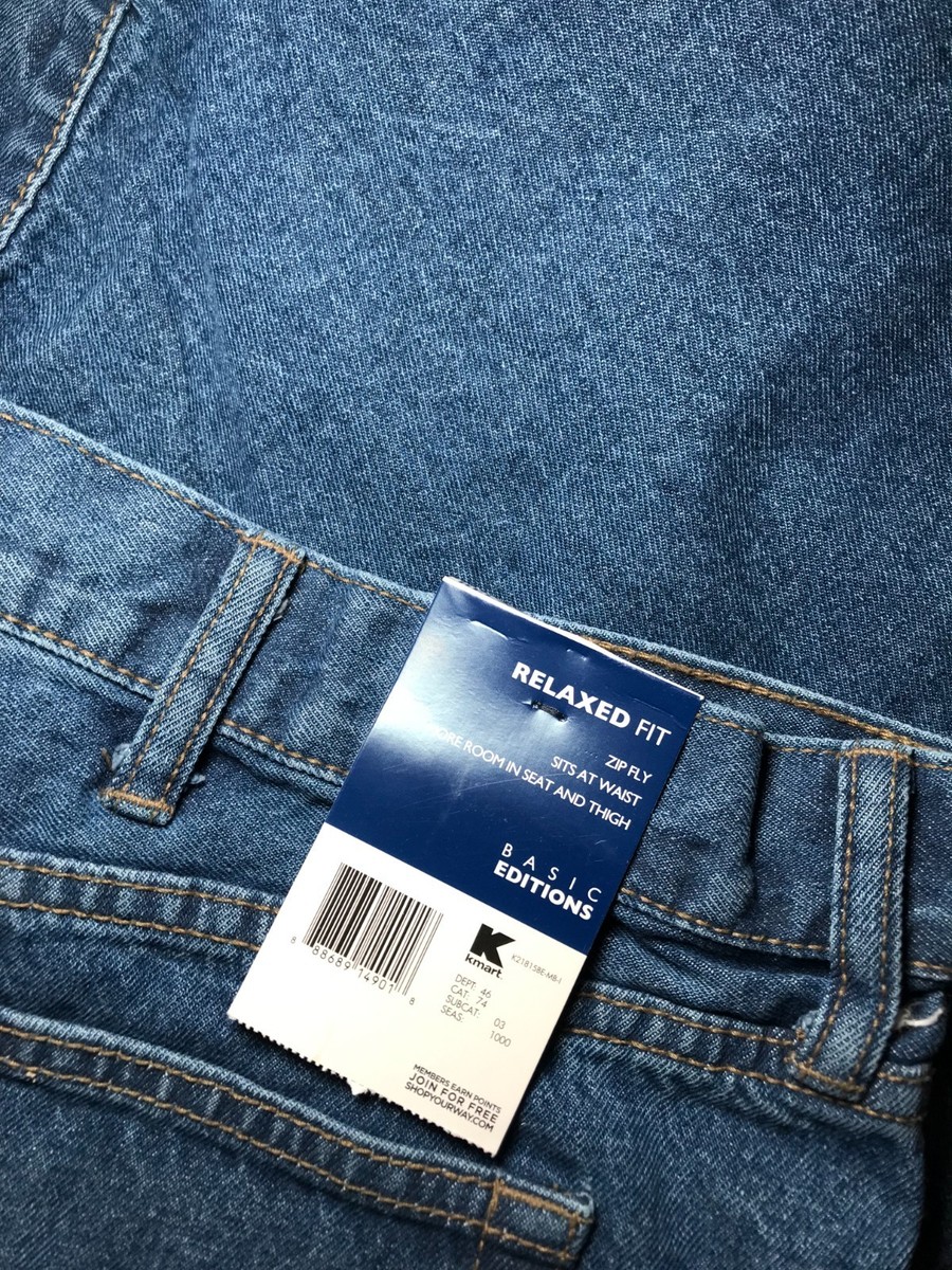 Mens Vintage Basic Editions Relaxed Denim Jeans Kmart Brand Cotton