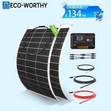 12V 260W Flexible Solar Panel Kit with 30A PWM Camper Motorhomes Van