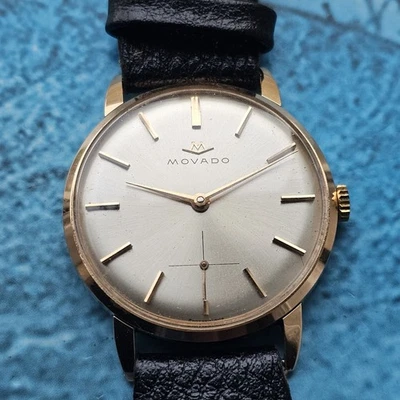 Reloj de pulsera vintage de oro macizo de 18 quilates Movado de cuerda manual... - Imagen 1 de 4