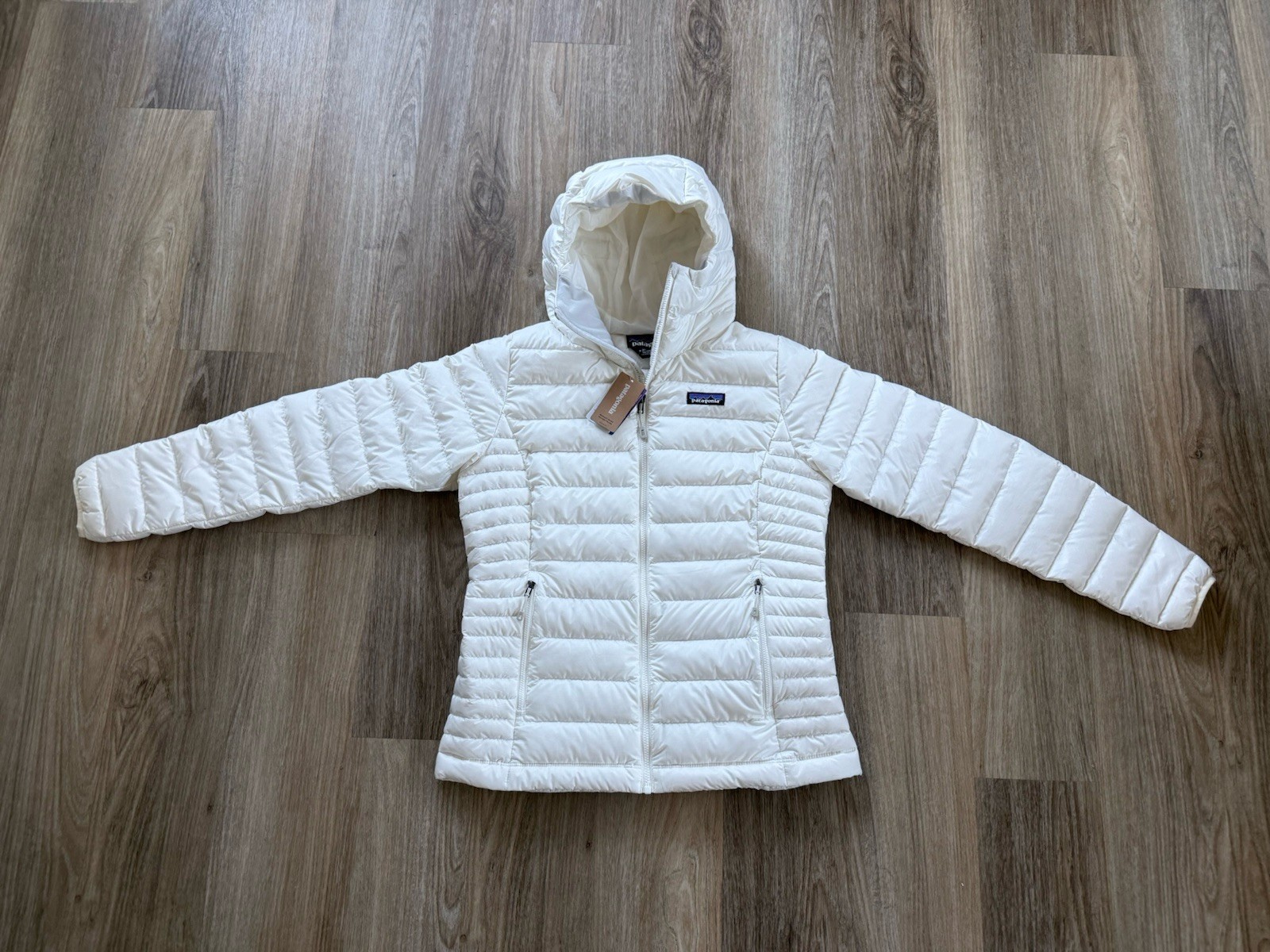 Patagonia Down Sweater Hoody - Womens Small - White