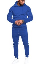 Men's Hooded Athletic Tracksuit Casual Sweatersuit For Sport Active