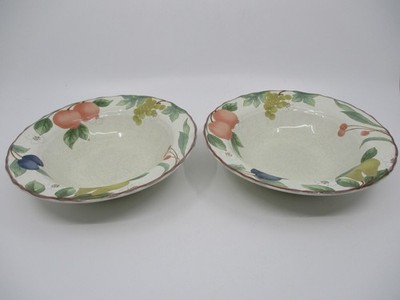 MIKASA  FRUIT PANORAMA - 2 FRUIT BOWLS - 7 1/2'' 0505J
