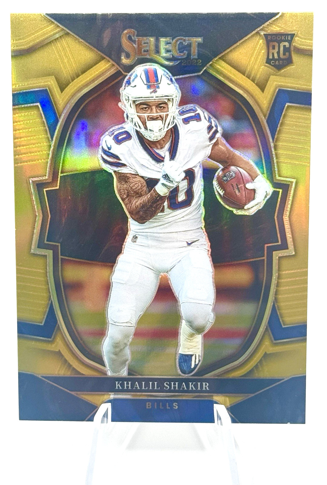 2022 Select Khalil Shakir Rookie Gold #'d 01/10 Concourse Buffalo Bills RC