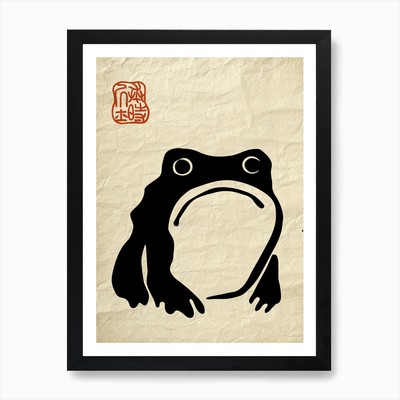 Matsumoto Hoji Frosch inspiriert Frosch O gerahmtes Wandbild Poster Leinwanddruck Bild
