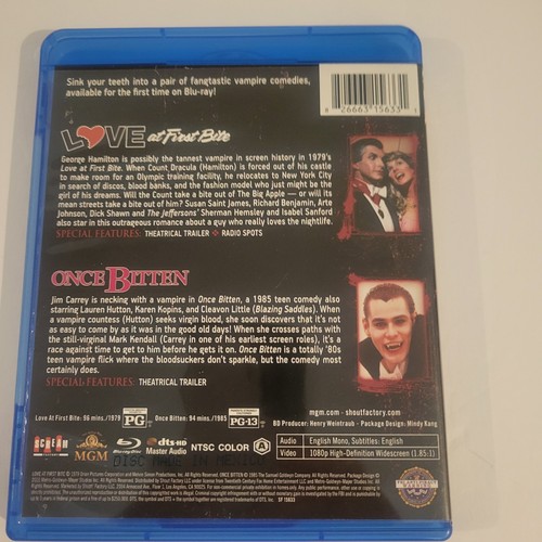 Love At First Bite & Once Bitten Blu-Ray Scream Double Feature - Picture 2 of 3
