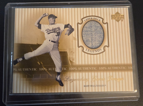 Maury Wills #J-MW 2000 Upper Deck Legends Legendary Game Jerseys card