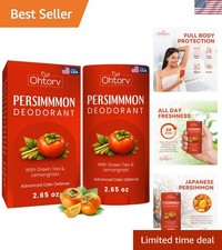 Gentle  Long Lasting Persimmon Deodorant - Natural Lemongrass Green Tea 2.65 Oz