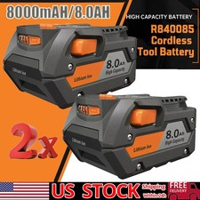 2PACK for Ridgid R840085 8.0Ah Lithium Battery Rigid 18Volt R840087 Power Tools