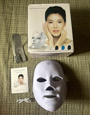 LED Light Therapy Face Mask 7 Color, 8 Settings Auto Mode, Adjustable Portable