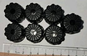 LEGO Parts 6118 (7 pcs) Vehicle Wheel Hard Plastic Small 22mm D. x 24mm