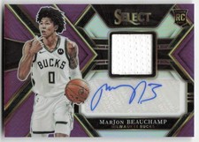 2022-23 Panini Select #RJA-MJB MarJon Beauchamp Rookie Jersey Auto Purple /99