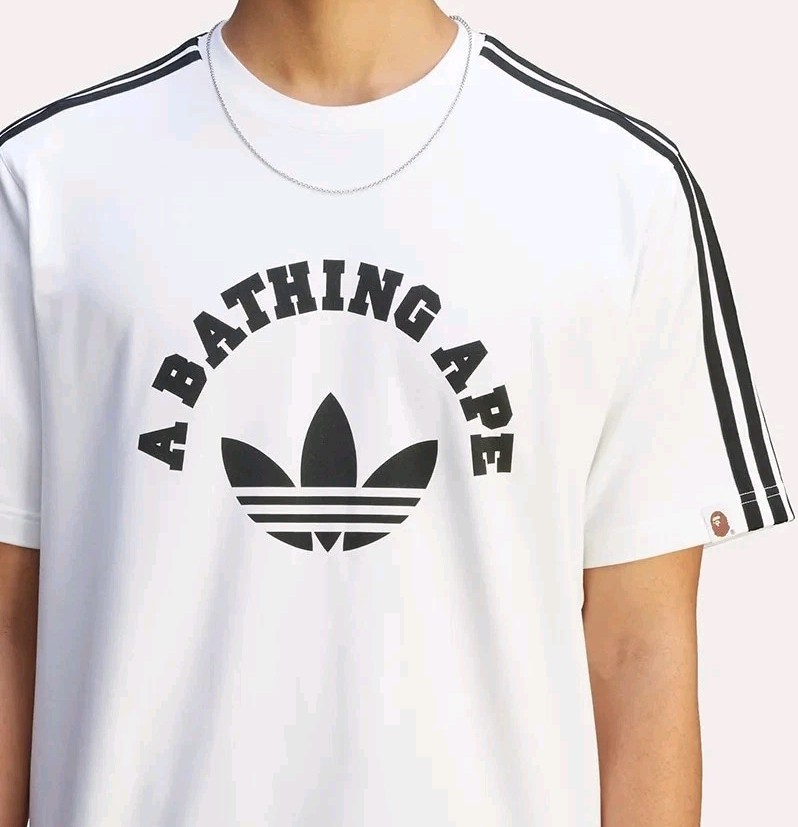 Adidas Original x A Bathing Ape (Bape) Collab White Tee - Men's | eBay