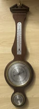 Vintage Airguide Banjo Style Cherry  Weather Station Barometer