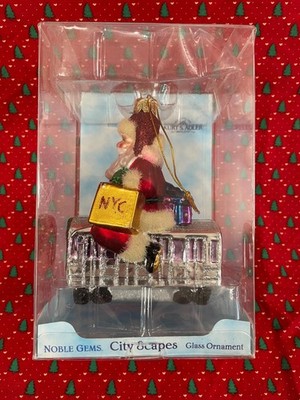 Christmas Kurt S Adler Noble Gems Glass Santa Claus Ornament NYC with box