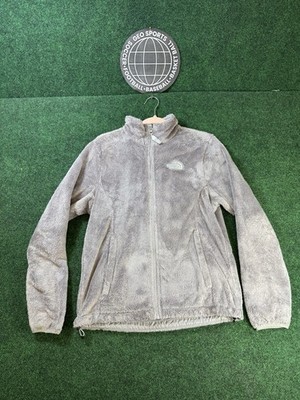 Womens The North Face Size Medium Gray Full Zip Sweater Osito Fleece