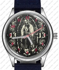 Gothic Saint Skull Skeleton Trendy 38mm Face Wrist Watch